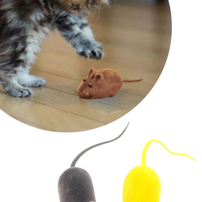 ® Yeni Ürün 2li Evcil Hayvan Eğitim Sevimli Elastik Kedi Fare Yakalama İnteraktif Sesli Eğitim Oyuncağı