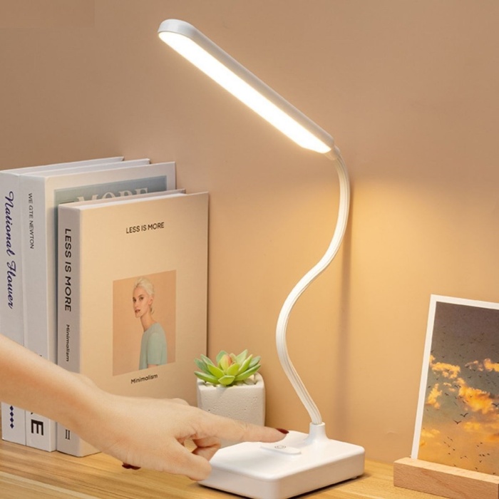 ® Yeni Ürün İnce Uzun USBli Dokunmatik 3 Kademeli 360 Derece Özel Göz Korumalı led Lityum Masa Lambası