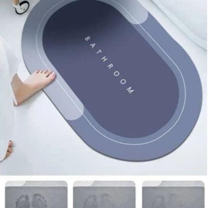 ® Yeni Ürün Sihirli Süper Su Emici Kaymaz Tabanlı Oval Paspas 40*60 cm