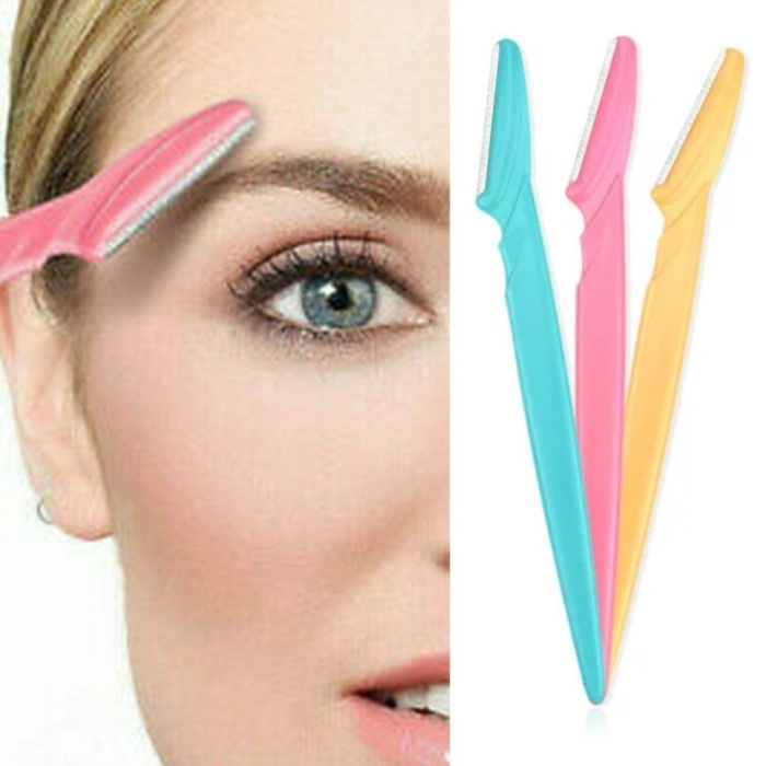 ® Yeni Ürün 3’lü Kadın Kaş Usturası SetiHassas Ciltler İçin Güvenli Yüz Tüy Temizleme Bıçağı