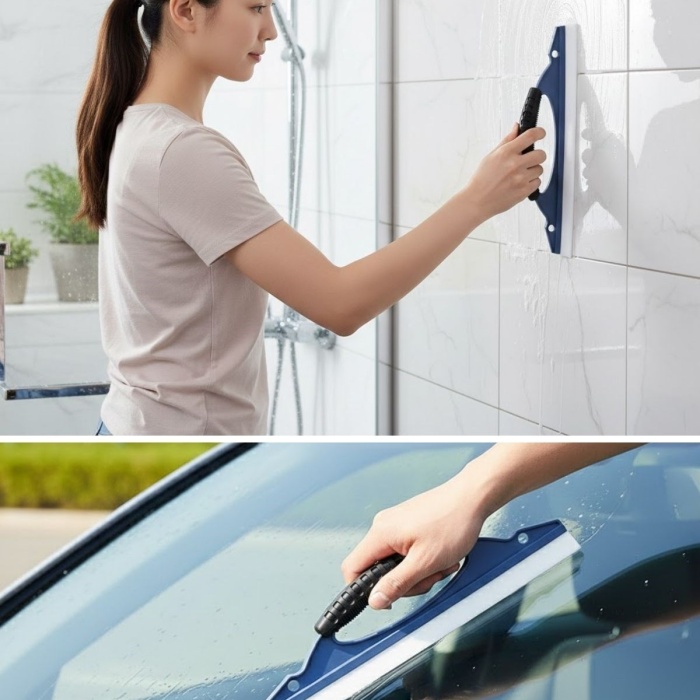 ® Yeni Ürün Çok Amaçlı Cam Çekçeği–Araç Camı, Duşakabin, Fayans ve Ayna İçin Leke Temizleme Aparatı