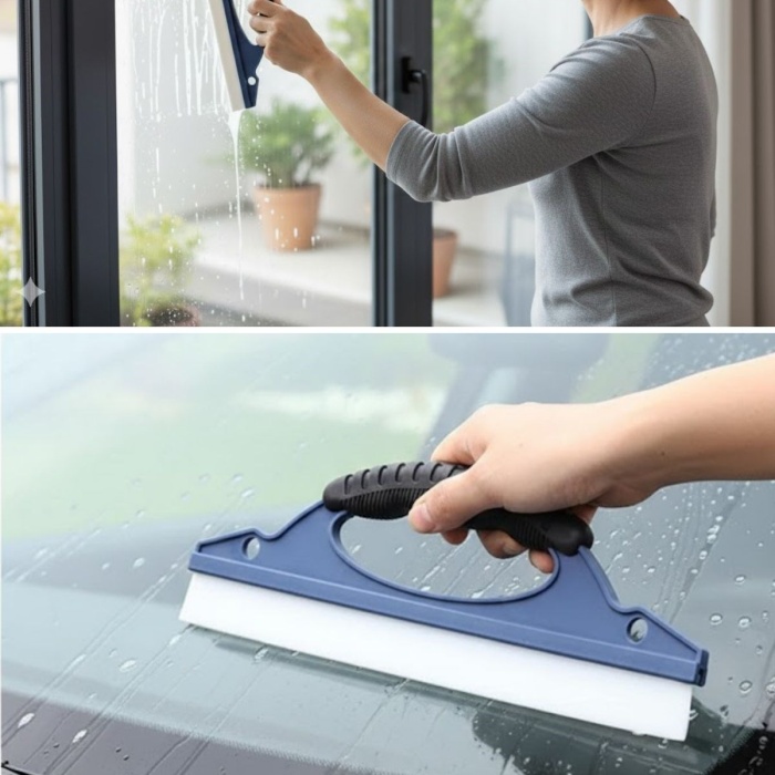 ® Yeni Ürün Çok Amaçlı Cam Çekçeği–Araç Camı, Duşakabin, Fayans ve Ayna İçin Leke Temizleme Aparatı