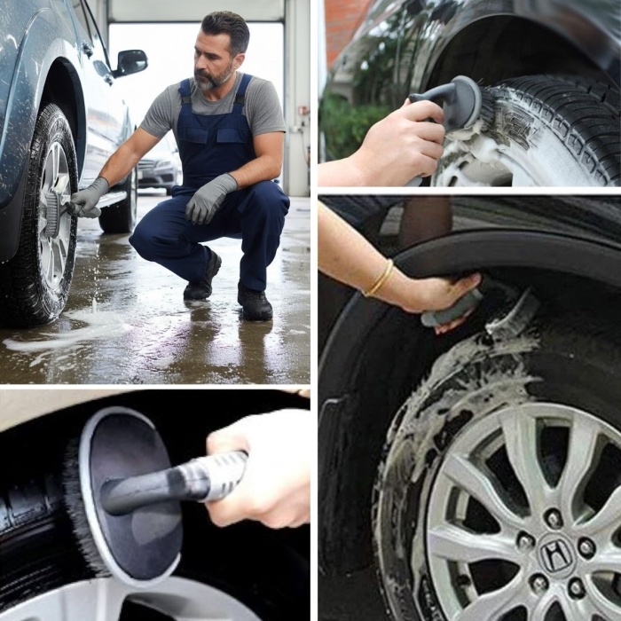 ® Yeni Ürün Çok Amaçlı Araç Temizlik FırçasıOto İç ve Dış Yüzeyler, Koltuk, Halı, Torpido ve Jant İçin Ergonomik Temizlik Fırçası