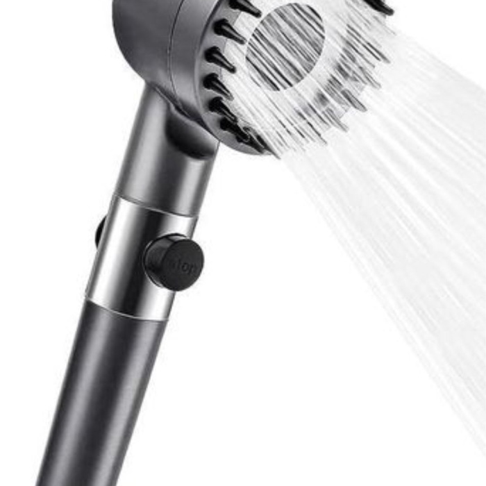 ® Yeni Ürün 3 Kademeli Turbo Basınçlı Masaj Başlıklı Silikon Fırçalı Duş BaşlığıYüksek Basınçlı Su Tasarruflu Duş Başlığı