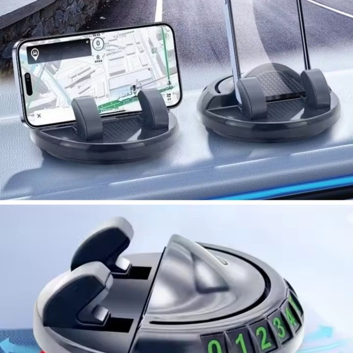 ® Yeni Ürün Numaratörlü Güçlü Yapışkanlı 360 Derece Dönebilen Su Geçirmez Araç İçi Telefon Tutucu Plastik Aparat