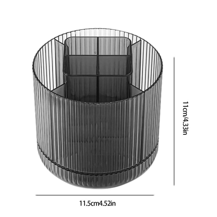 BUFFER® 360° Dönebilen Plastik Organizer – Çok Amaçlı Mutfak, Banyo ve Makyaj Malzemesi Düzenleyici, Döner Masaüstü Stand
