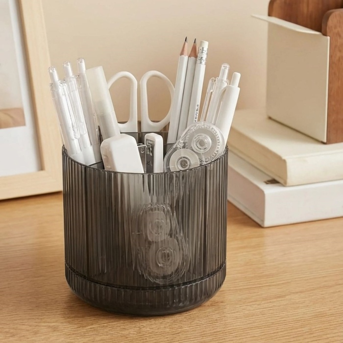 BUFFER® 360° Dönebilen Plastik Organizer – Çok Amaçlı Mutfak, Banyo ve Makyaj Malzemesi Düzenleyici, Döner Masaüstü Stand