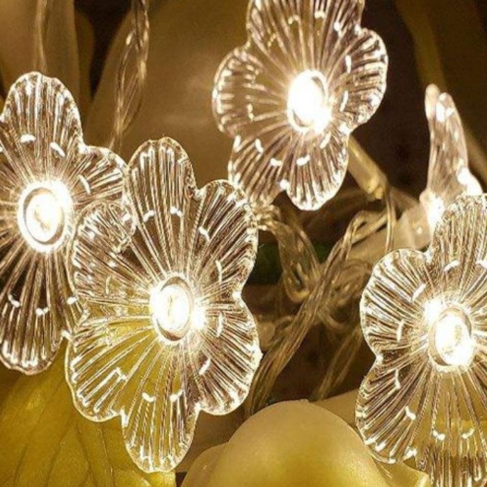 ® Yeni Ürün Çiçek Desenli 3.5 Metre USB LED Işık20 LED’li Dekoratif Ortam Aydınlatması