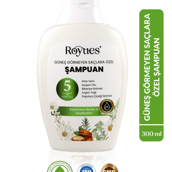 ® Yeni Ürün Argan Yağlı Besleyici Sülfatsız ŞampuanGüneş Görmeyen Saçlar İçin5 Bitki Özlü 300ml