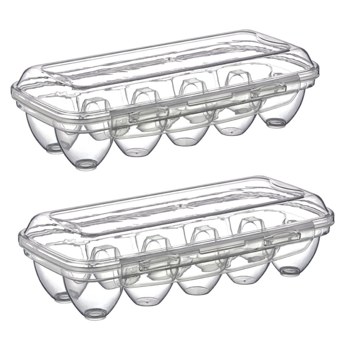 ® Yeni Ürün 10 Bölmeli Kilitli Kapaklı Yumurtalık Saklama Kutusu YU110