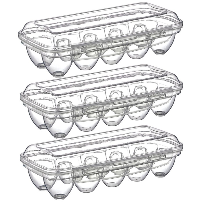 ® Yeni Ürün 10 Bölmeli Kilitli Kapaklı Yumurtalık Saklama Kutusu YU110