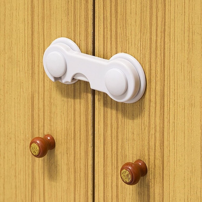 ® Yeni Ürün Bebek Çocuk Güvenliği Çekmece ve Dolap İçin Kendiliğinde Yapışkanlı Vidasız Kapak Kilidi