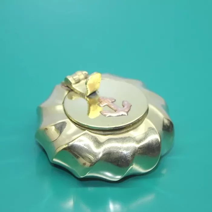 ® Yeni Ürün Pirinç Çapalı Kapaklı Küllük 6 Cm