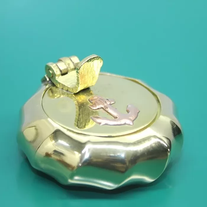 ® Yeni Ürün Pirinç Çapalı Kapaklı Küllük 5 Cm