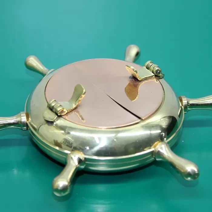 ® Yeni Ürün Pirinç Dümenli Kapaklı Küllük