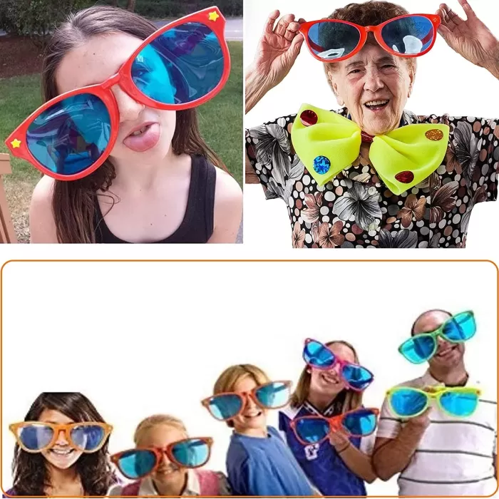 ® Yeni Ürün Büyük Parti Gözlüğü Rengarenk 12 Adet