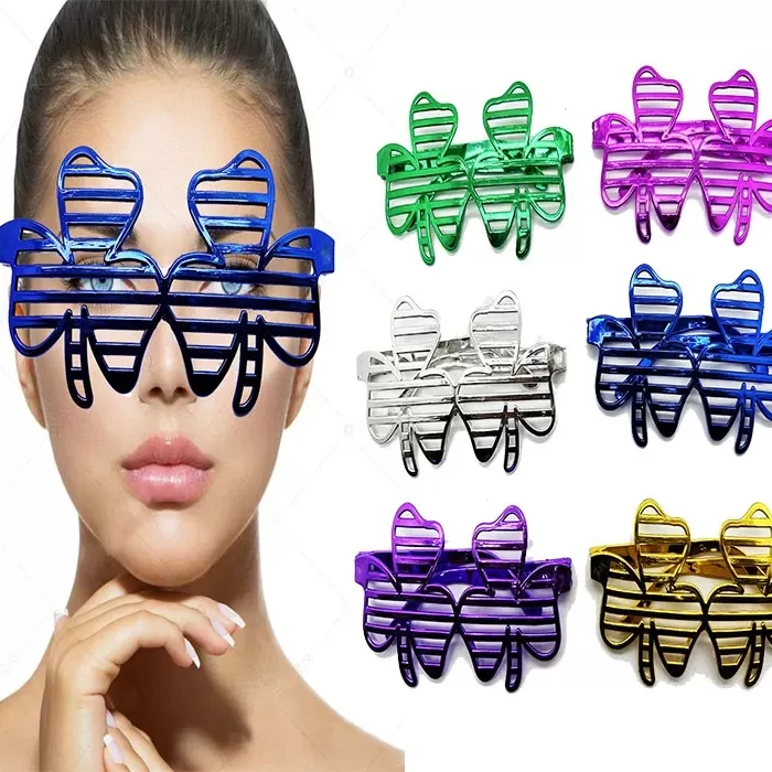 ® Yeni Ürün Metalize Parlak Yaprak Panjur Parti Gözlüğü