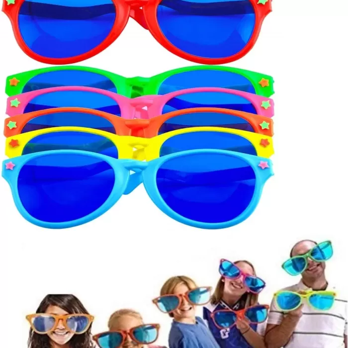® Yeni Ürün Büyük Parti Gözlüğü Rengarenk 6 Adet