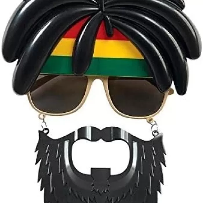 ® Yeni Ürün Rasta Peruklu Bob Marley Parti Gözlüğü