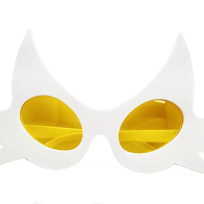 ® Yeni Ürün Beyaz Renk Bıyık Tasarımlı Kedi Parti Gözlüğü