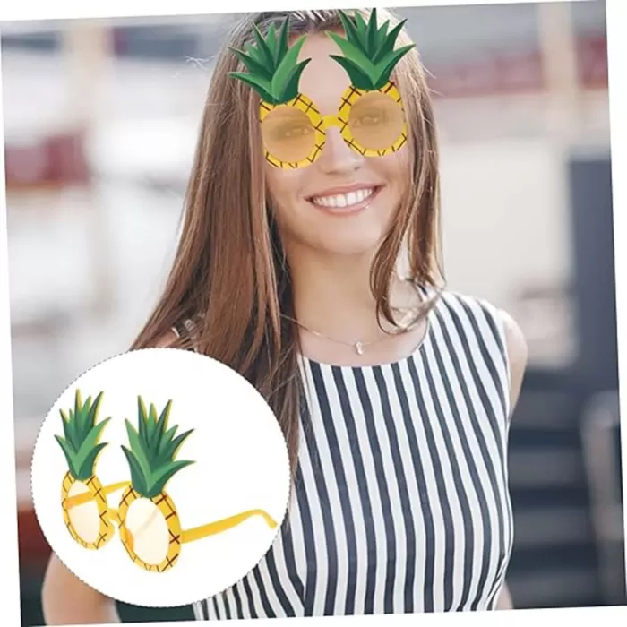 ® Yeni Ürün Tropikal Hawaii Ananas Şekilli Parti Gözlüğü