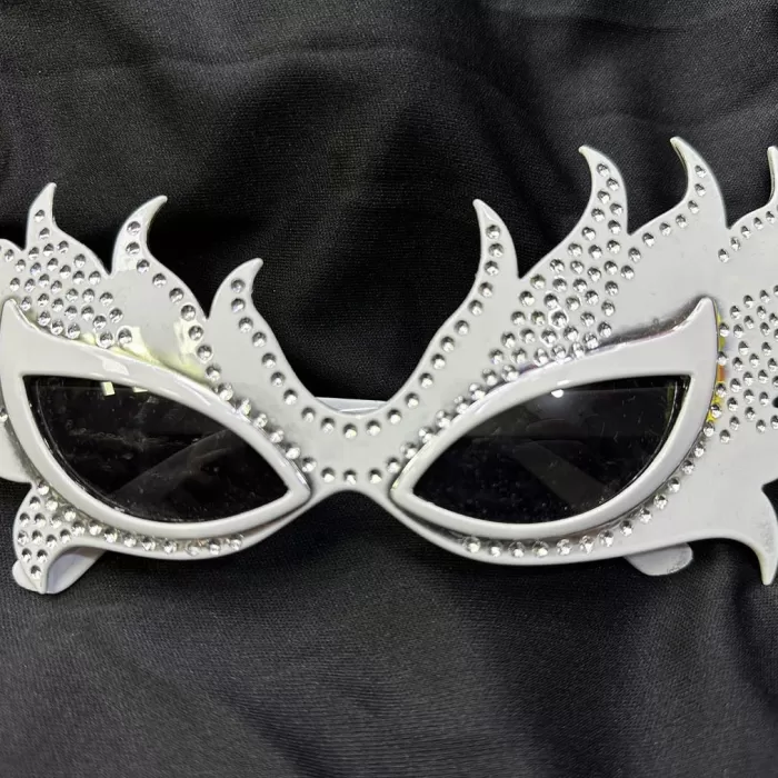 ® Yeni Ürün Taşlı Beyaz Alev Parti Gözlüğü