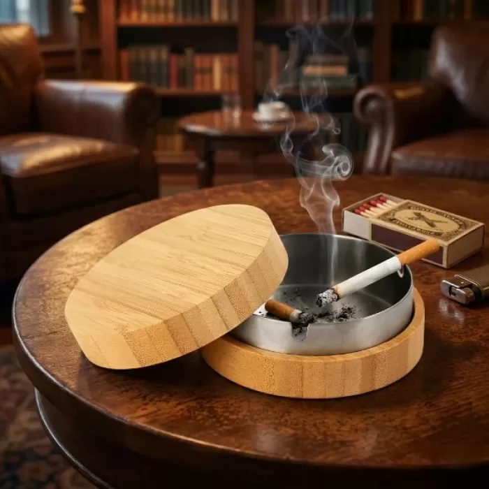 ® Yeni Ürün Bambu Kapaklı Küllük