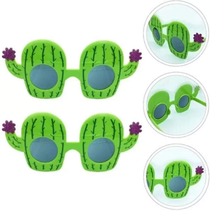 ® Yeni Ürün Kaktüs Temalı Hawaii Yaz Partisi Gözlüğü 8.5x18.5 Cm