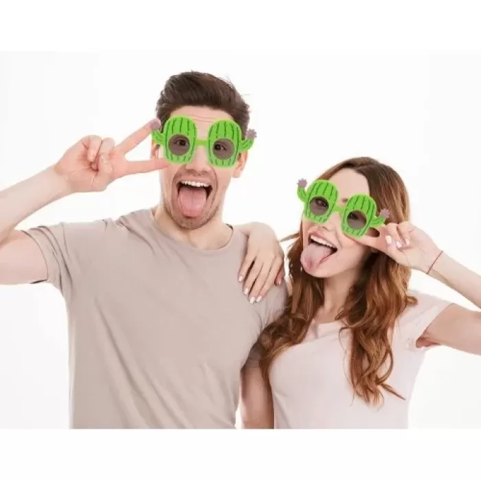 ® Yeni Ürün Kaktüs Temalı Hawaii Yaz Partisi Gözlüğü 8.5x18.5 Cm