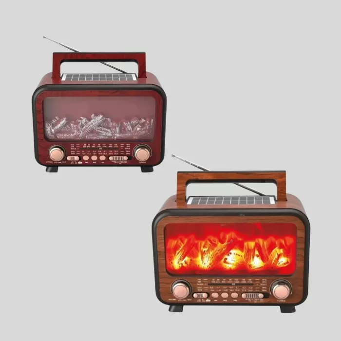 ® Yeni Ürün Alev Işığı Efektli Solar Bluetooth Hoparlör Radyo Destekli Taşınabilir Model