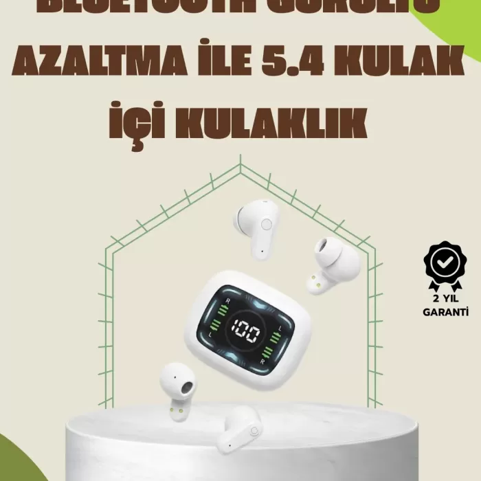 ® Yeni Ürün Bluetooth 5.4 Teknolojili Kablosuz Kulaklık Led Göstergeli
