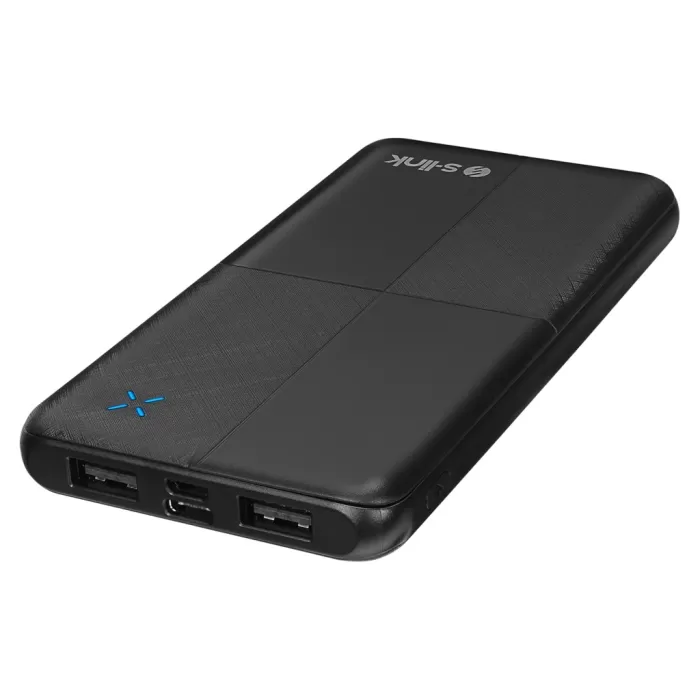 ® Yeni Ürün S-lınk Ip-g12n Siyah 10.000mah 2xusb 1xmicro Usb 1xtype-c 4 Led Göstergeli Powerbank(1923)