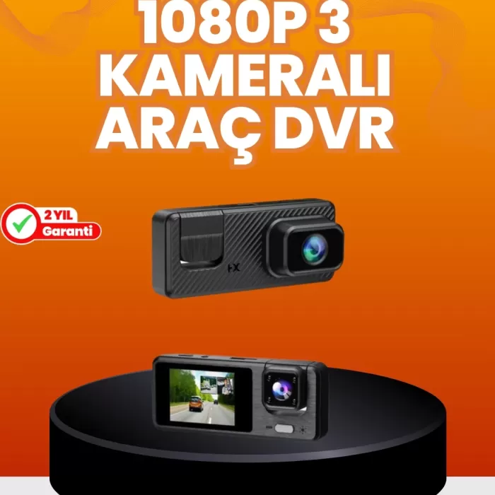 ® Yeni Ürün Araç İçi Güvenlik Kamerası | 3 Kanallı 24 Saat Park Kaydı Destekli