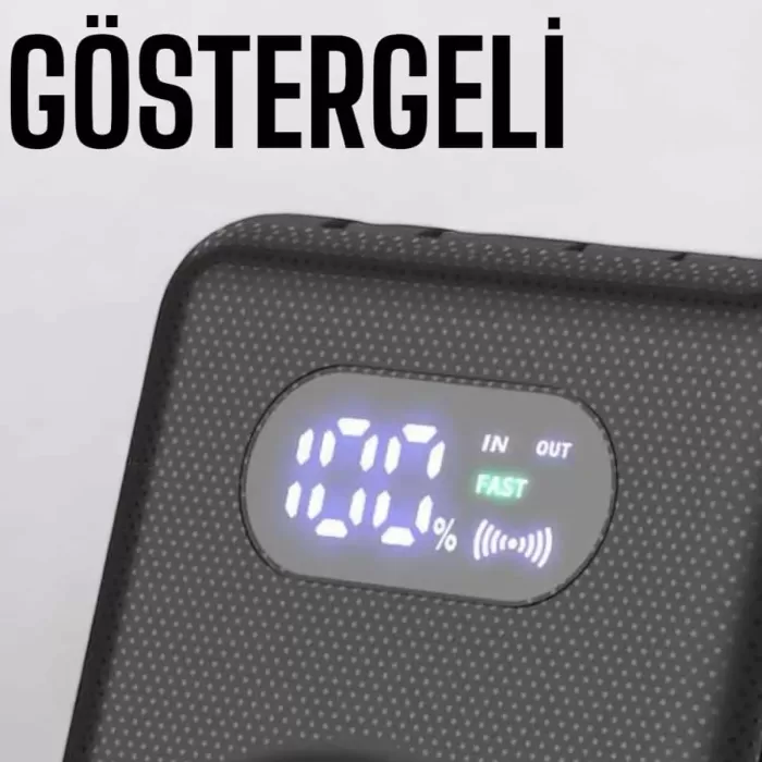 ® Yeni Ürün 10.000 Mah Powerbank 4 Portlu Hızlı Şarj Dijital Göstergeli