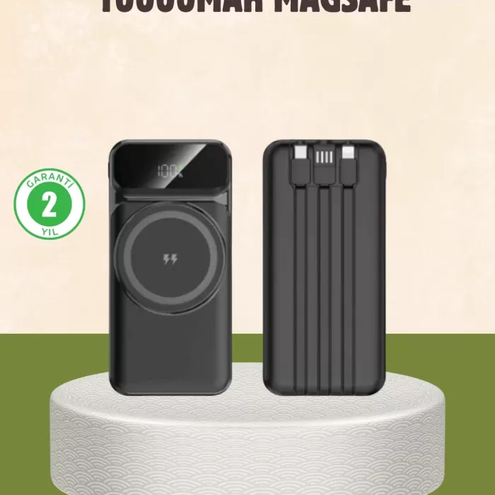 ® Yeni Ürün 10000 Mah Kablosuz Powerbank – 15w Hızlı Şarj  Type-c Çoklu Çıkışlı