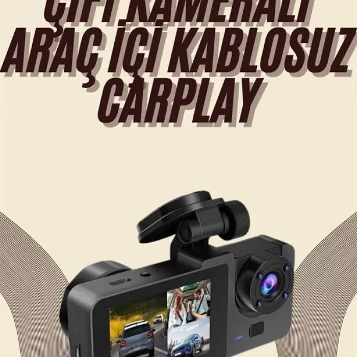 ® Yeni Ürün Gece Görüşlü Dvr 3 Lensli Araç İçi Sürüş Kamerası Video Kaydedici