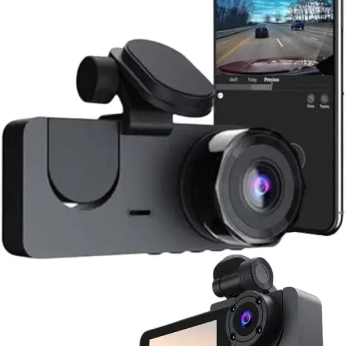 ® Yeni Ürün Gece Görüşlü Dvr 3 Lensli Araç İçi Sürüş Kamerası Video Kaydedici