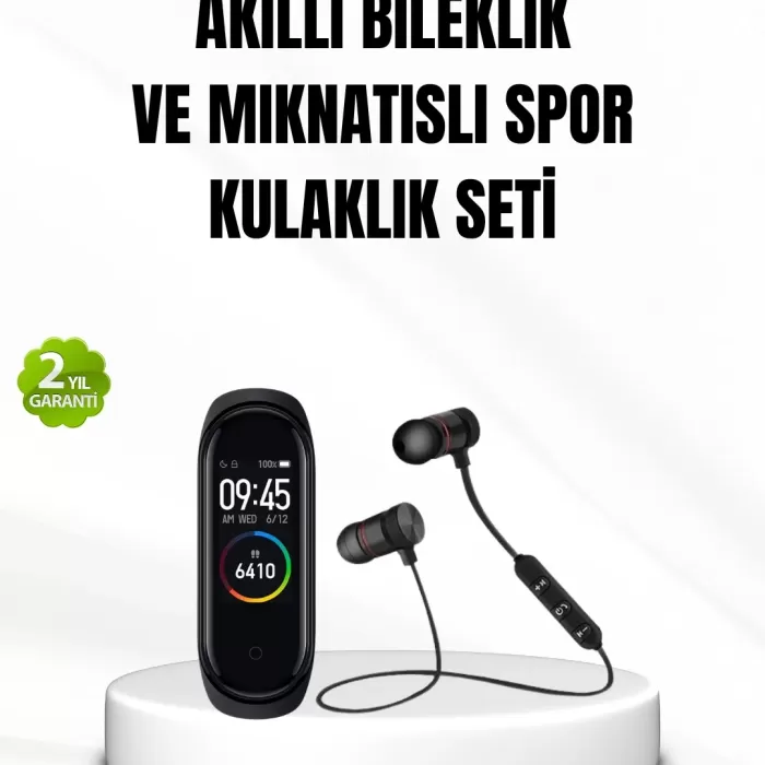 ® Yeni Ürün Akıllı Spor Bilekliği Ve Gürültü Önleyici Bluetooth Kulaklık Seti