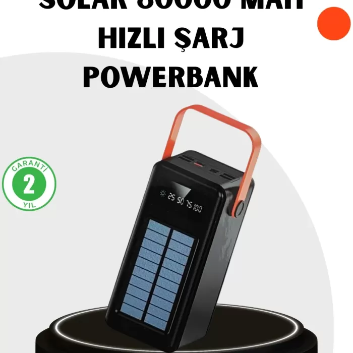 ® Yeni Ürün Powerbank Hızlı Şarj Solar Güneş Enerjili Çok Girişli