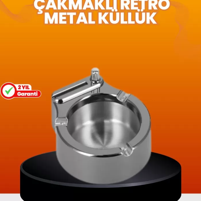 ® Yeni Ürün Küllük Ve Çakmak Birleşik Set Paslanmaz Çelik Gövde