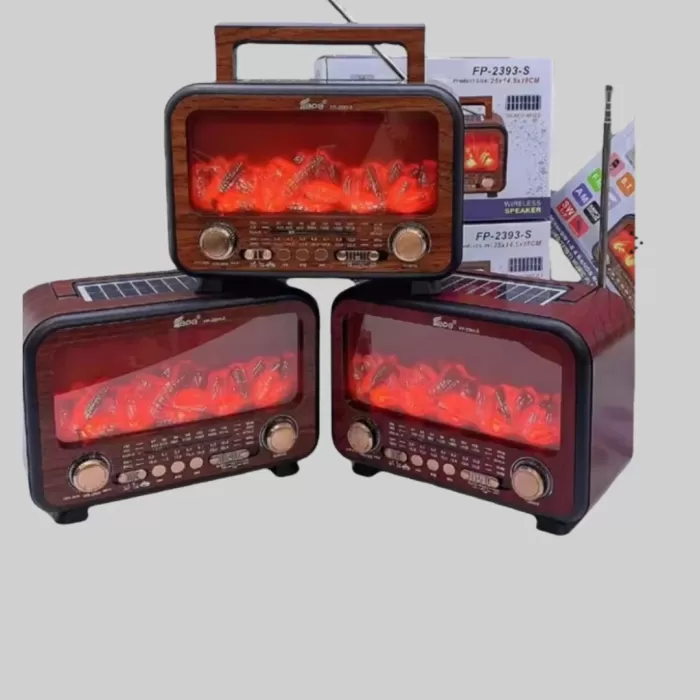 ® Yeni Ürün Solar Panelli Alev Işıklı Bluetooth HoparlörÇoklu Giriş Uzun Pil Ömrü