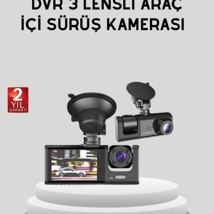® Yeni Ürün Full Hd Üç Kameralı Araç Kamerası 170° Geniş Açılı Ve Park Destekli