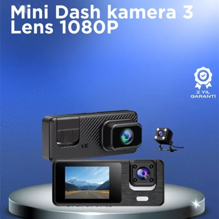 ® Yeni Ürün 1080p 3 Kameralı Araç DvrDöngü Kayıt Ve Geri Görüş Özellikli