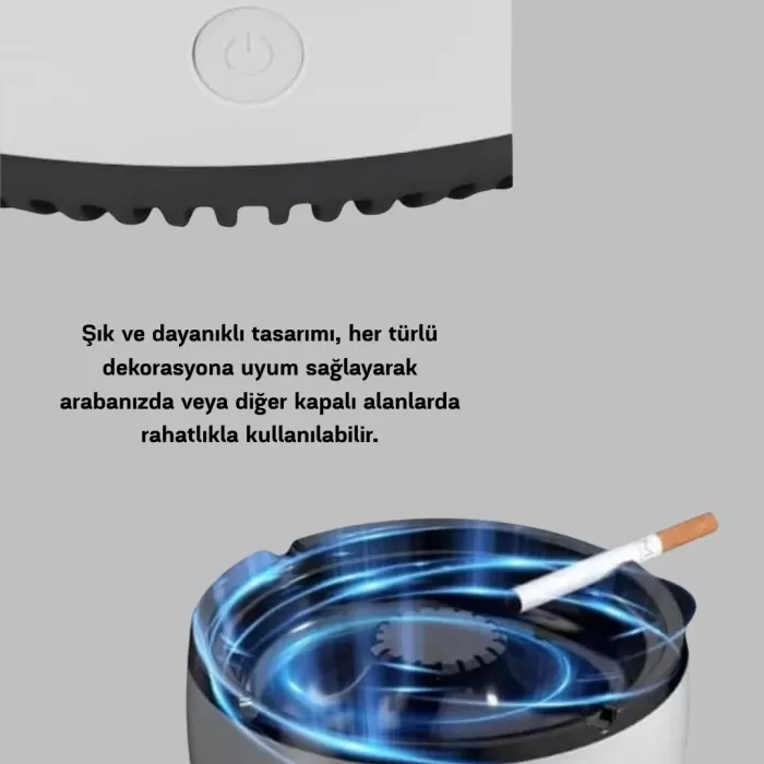 ® Yeni Ürün Küllük Ve Hava Temizleyici 2’si 1 Arada – Sigara Kokusu Giderici Araba Ve Ofis İçin