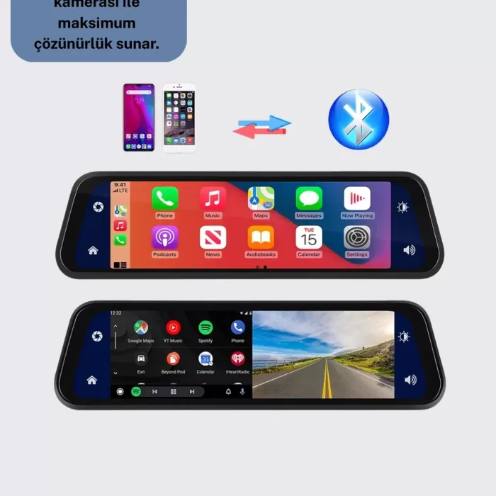 ® Yeni Ürün Gece Görüşlü Araç Dikiz Aynası Kamera Park Monitörlü