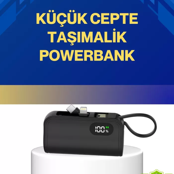 ® Yeni Ürün Led Göstergeli 2000mah Cep Tipi Hızlı Şarj Powerbank