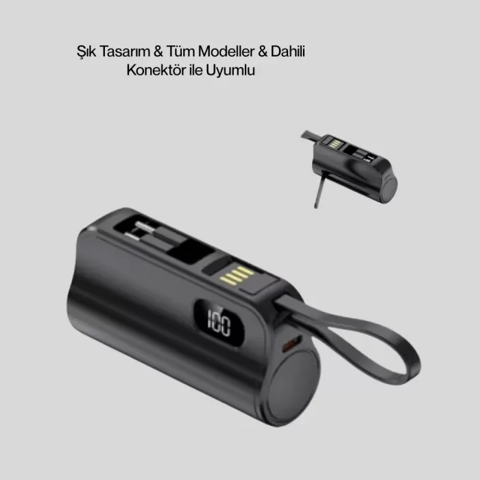 ® Yeni Ürün Led Göstergeli 2000mah Cep Tipi Hızlı Şarj Powerbank