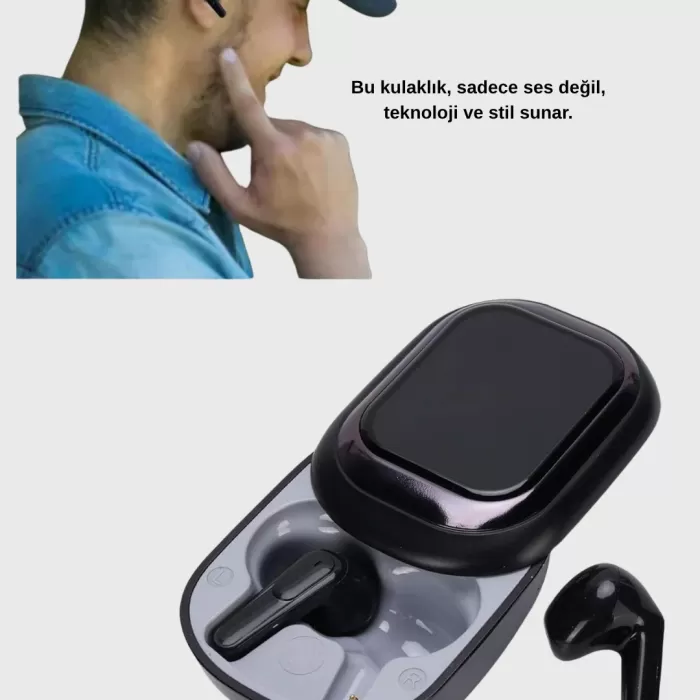 ® Yeni Ürün Bluetooth 5.4 Kulaklık – Gürültü Engelleme Ve Akıllı Ekranlı Şarj Kutusu