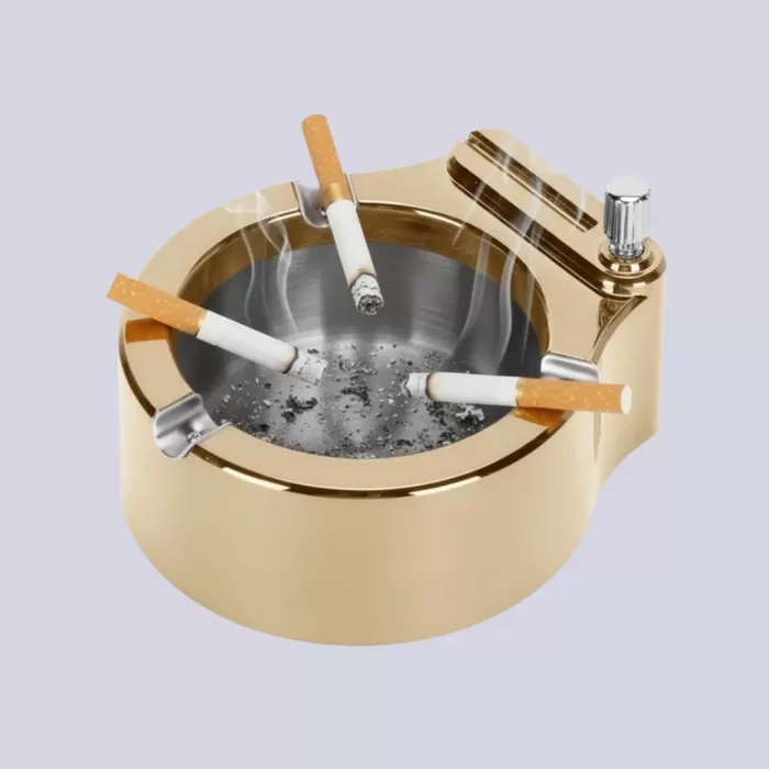 ® Yeni Ürün Çakmaklı Küllük Paslanmaz Metal Dayanıklı Tasarım