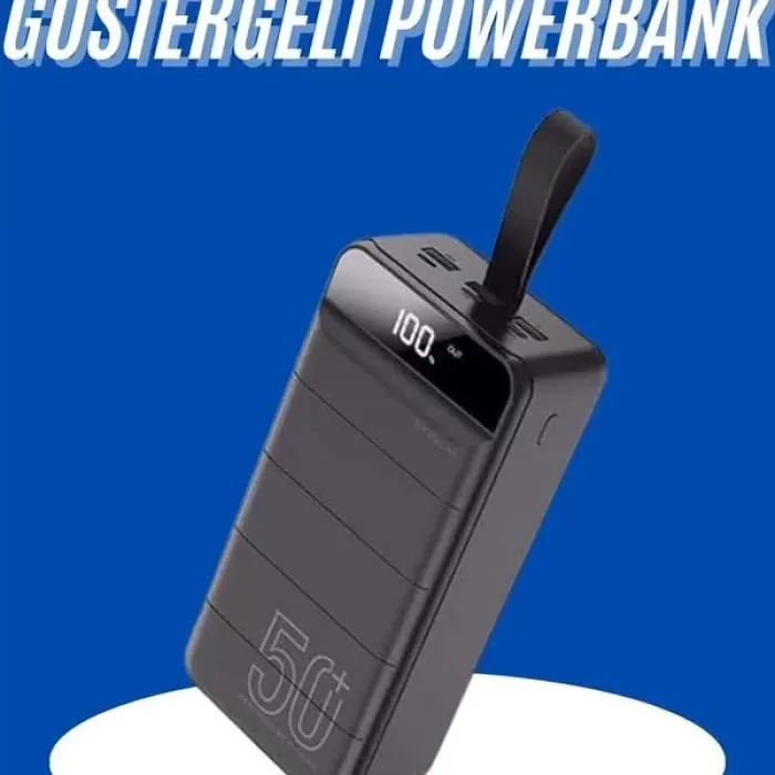 ® Yeni Ürün Powerbank 50.000 Mah Dijital Göstergeli Taşınabilir 4 Portlu Hızlı Powerbank